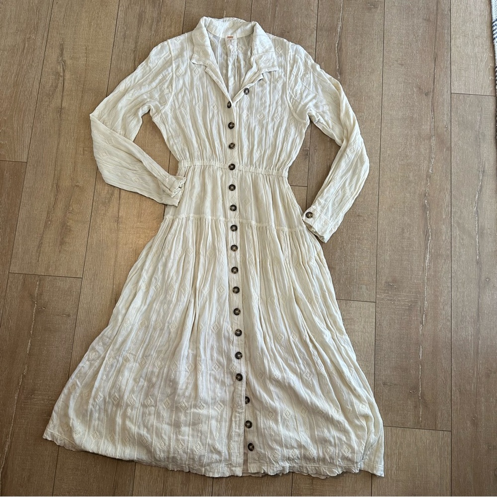 Free People Diamond Head Button-Down Dress M - Picture 2 of 4